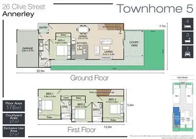 Floorplan of Homely townhouse listing, 5/26 Clive Street, Annerley QLD 4103