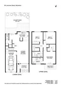 Floorplan of Homely townhouse listing, 86 Lockrose Street, Mitchelton QLD 4053