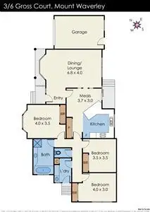 Floorplan of Homely unit listing, 3/6 Gross Court, Mount Waverley VIC 3149