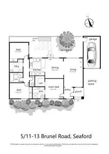 Floorplan of Homely unit listing, 5/11-13 Brunel Road, Seaford VIC 3198