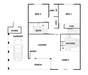 Floorplan of Homely townhouse listing, 15/1 Flecker Place, Florey ACT 2615