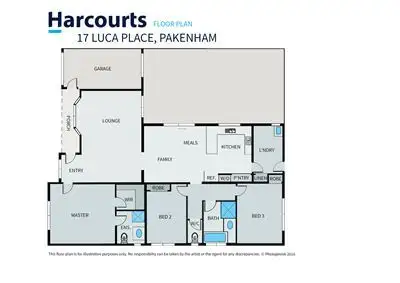 Floorplan of Homely house listing, 17 Luca Place, Pakenham VIC 3810