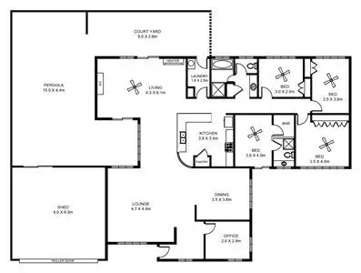 Floorplan of Homely house listing, 2 Azzurra Court, North Haven SA 5018