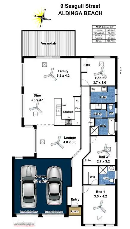 Floorplan of Homely house listing, 9 Seagull Street, Aldinga Beach SA 5173