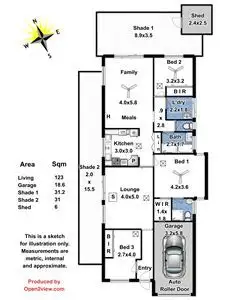 Floorplan of Homely house listing, 12 Casadio Court, Pooraka SA 5095