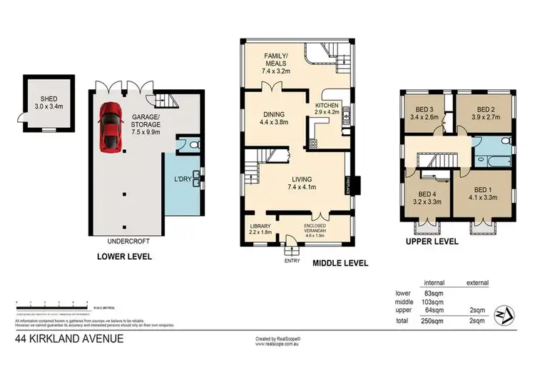Floorplan of Homely house listing, 44 Kirkland Avenue, Coorparoo QLD 4151