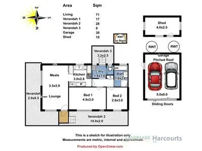 Floorplan of Homely house listing, 44-46 Craig Street, Tarlee SA 5411