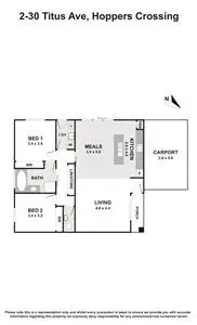 Floorplan of Homely unit listing, 2/30 Titus Avenue, Hoppers Crossing VIC 3029