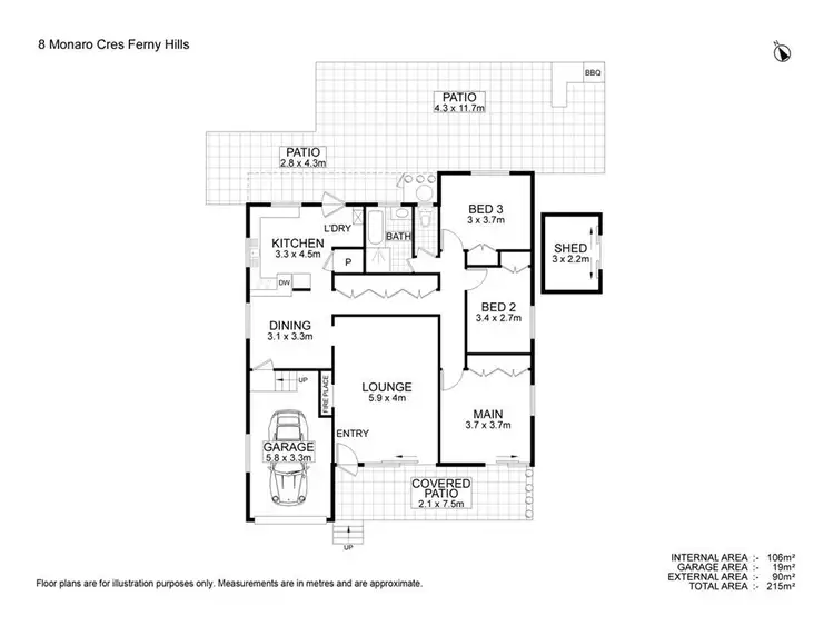 Floorplan of Homely house listing, 8 Monaro Crescent, Ferny Hills QLD 4055
