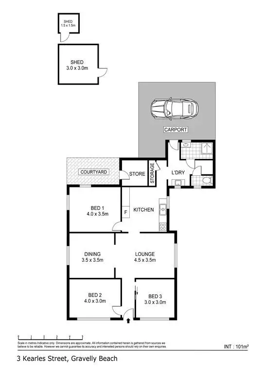 Floorplan of Homely house listing, 3 Kearles Street, Gravelly Beach TAS 7276