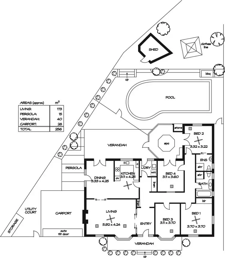 Floorplan of Homely house listing, 42 Greenwood Grove, Urrbrae SA 5064