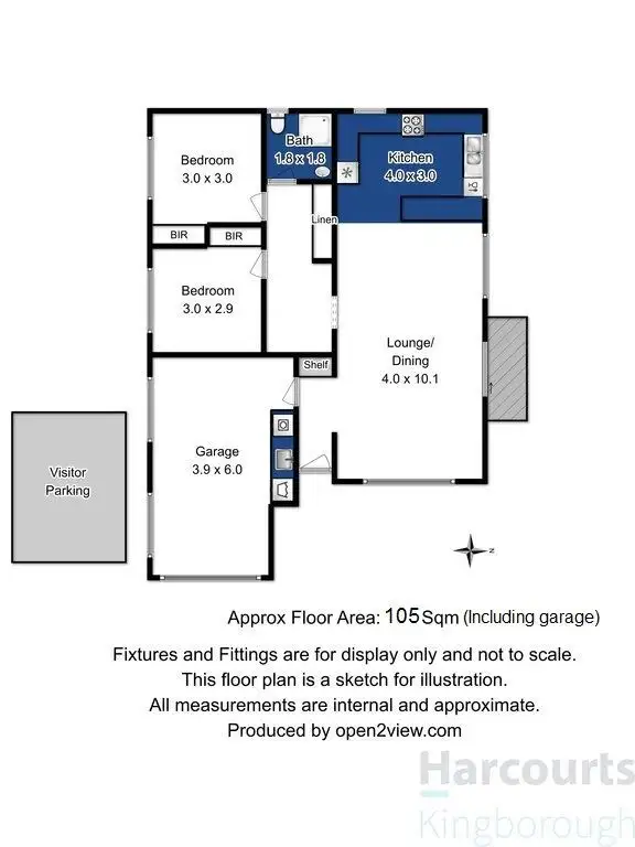 Floorplan of Homely unit listing, 2/17 Sandstone Grove, Blackmans Bay TAS 7052