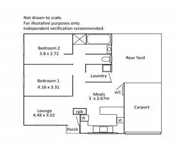 Floorplan of Homely unit listing, 1/34A Ninth Ave, Woodville North SA 5012