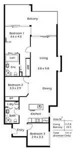 Floorplan of Homely apartment listing, 206/162 Hindmarsh Road, Victor Harbor SA 5211