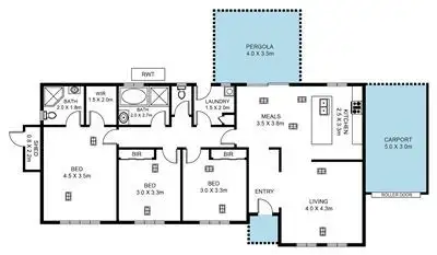 Floorplan of Homely house listing, 15 Hamley Crescent, Mansfield Park SA 5012