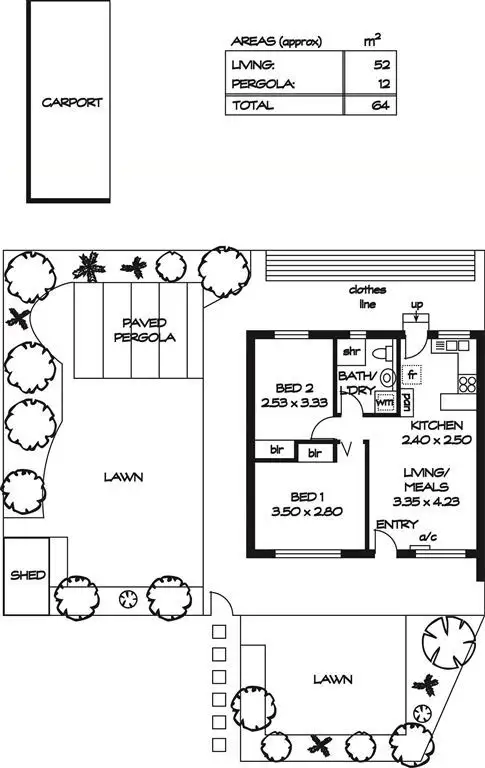 Floorplan of Homely unit listing, 1/44 Jervois Avenue, Magill SA 5072