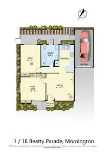 Floorplan of Homely unit listing, 1/18 Beatty Parade, Mornington VIC 3931