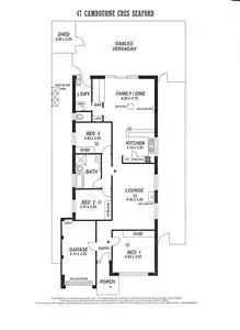 Floorplan of Homely house listing, 47 Cambourne Crescent, Seaford SA 5169