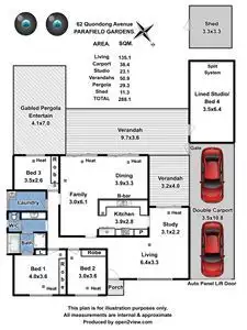 Floorplan of Homely house listing, 62 Quondong Avenue, Parafield Gardens SA 5107