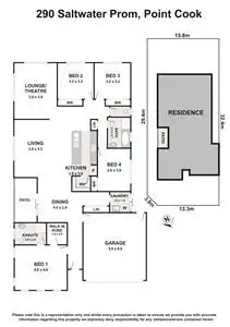 Floorplan of Homely house listing, 290 Saltwater Promenade, Point Cook VIC 3030