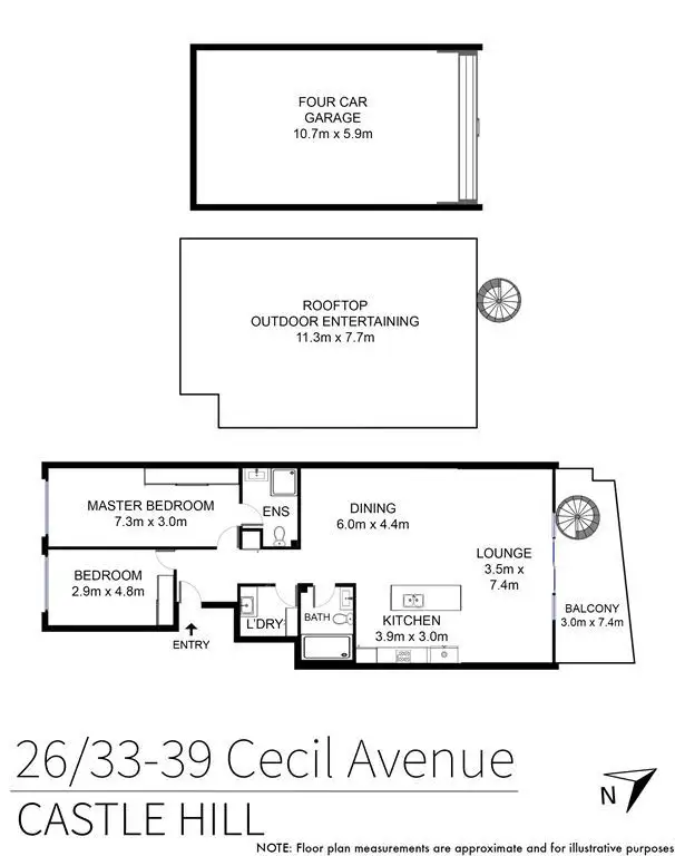 Floorplan of Homely unit listing, 26/33-39 Cecil Avenue, Castle Hill NSW 2154