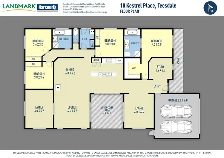 Floorplan of Homely house listing, 10 Kestrel Place, Teesdale VIC 3328