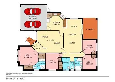 Floorplan of Homely house listing, 11 Cassatt Street, Ashby WA 6065