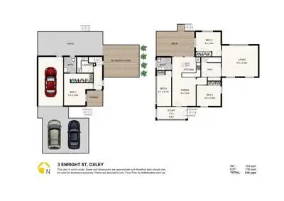Floorplan of Homely house listing, 3 Enright Street, Oxley QLD 4075