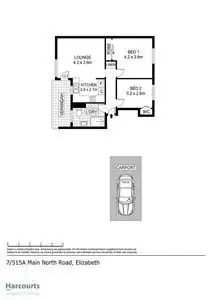Floorplan of Homely unit listing, 7/515A Main North Road, Elizabeth SA 5112