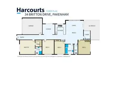 Floorplan of Homely house listing, 34 Britton Drive, Pakenham VIC 3810
