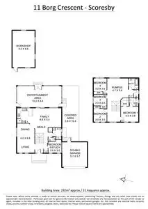 Floorplan of Homely house listing, 11 Borg Crescent, Scoresby VIC 3179