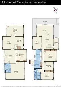 Floorplan of Homely house listing, 2-4 Scammell Close, Mount Waverley VIC 3149