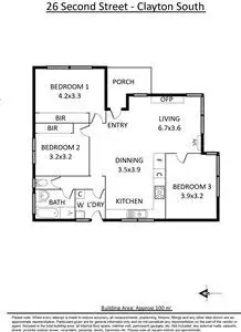 Floorplan of Homely house listing, 26 Second Street, Clayton South VIC 3169