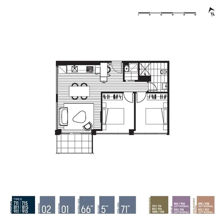 Floorplan of Homely apartment listing, 908/719 High Street, Epping VIC 3076