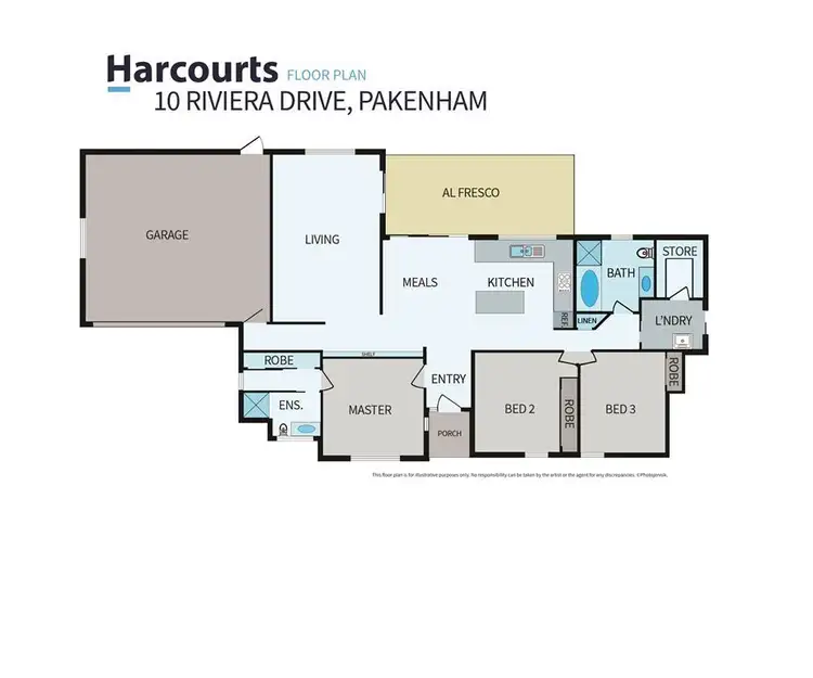 Floorplan of Homely house listing, 10 Riviera Drive, Pakenham VIC 3810