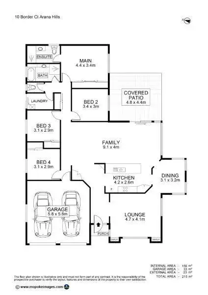 Floorplan of Homely house listing, 10 Border Court, Arana Hills QLD 4054