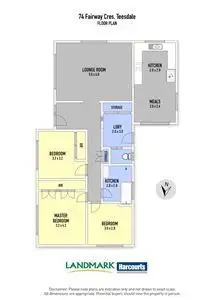 Floorplan of Homely house listing, 74 Fairway Crescent, Teesdale VIC 3328