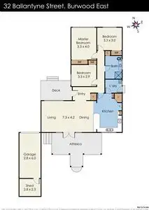Floorplan of Homely house listing, 32 Ballantyne Street, Burwood East VIC 3151