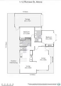 Floorplan of Homely unit listing, 1/12 Romawi Street, Altona VIC 3018