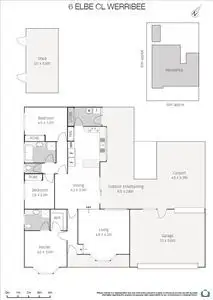Floorplan of Homely house listing, 6 Elbe Close, Werribee VIC 3030