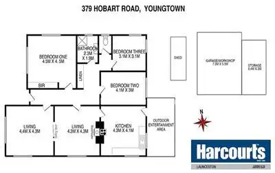 Floorplan of Homely house listing, 379 Hobart Road, Youngtown TAS 7249