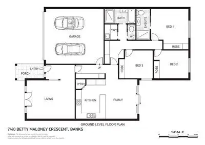 Floorplan of Homely townhouse listing, 40 Betty Maloney Crescent, Banks ACT 2906