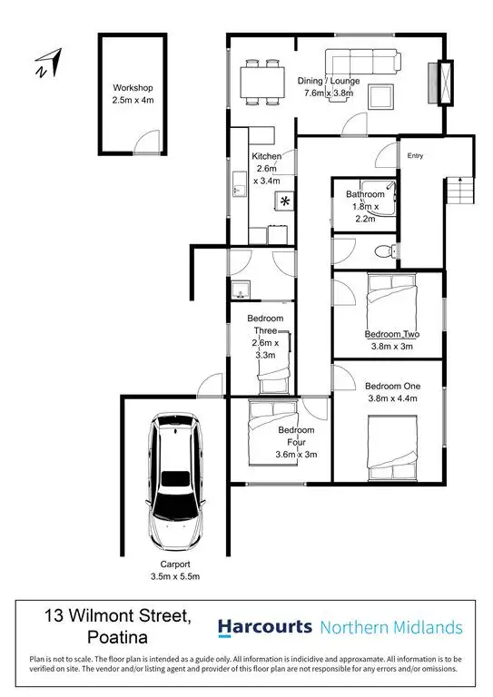 Floorplan of Homely house listing, 13 Wilmot Street, Poatina TAS 7302