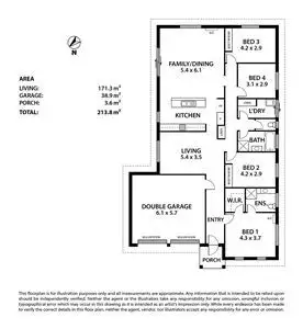 Floorplan of Homely house listing, 44 Pfitzner Close, Murray Bridge SA 5253