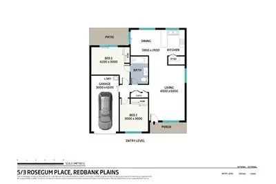 Floorplan of Homely townhouse listing, 5/3 Rosegum Place, Redbank Plains QLD 4301