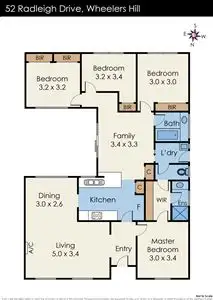 Floorplan of Homely house listing, 52 Radleigh Drive, Wheelers Hill VIC