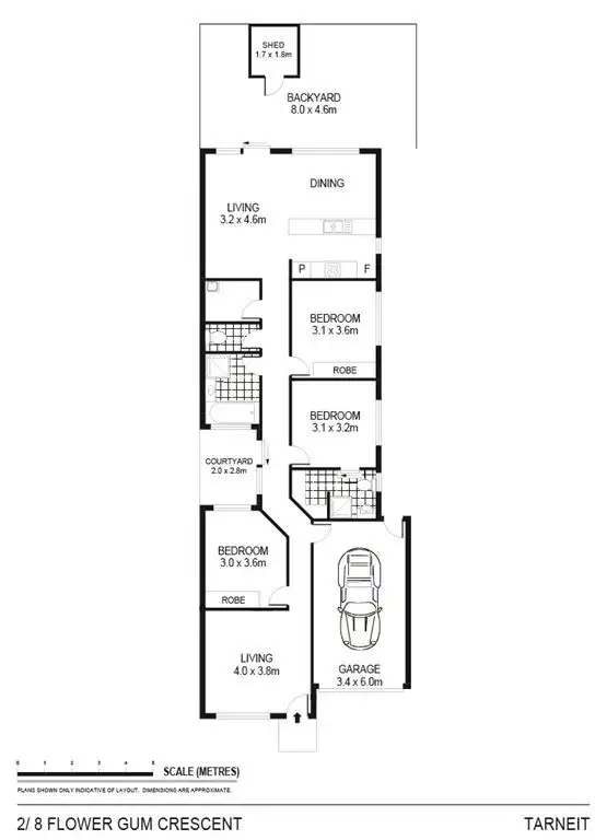 Floorplan of Homely unit listing, 2/8 Flower Gum Crescent, Tarneit VIC 3029