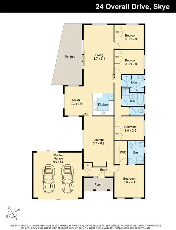Floorplan of Homely house listing, 24 Overall Drive, Skye VIC 3977