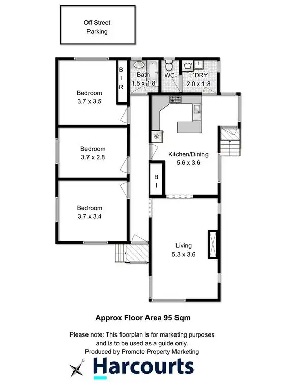 Floorplan of Homely unit listing, 1/204 Cambridge Road, Warrane TAS 7018
