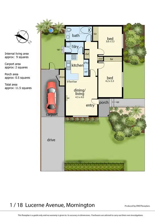 Floorplan of Homely unit listing, 1/18 Lucerne Avenue, Mornington VIC 3931